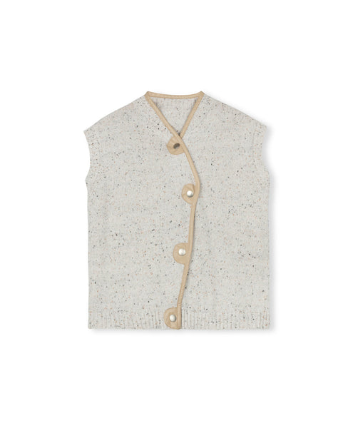 Tweed Doby Speckled Knit Vest