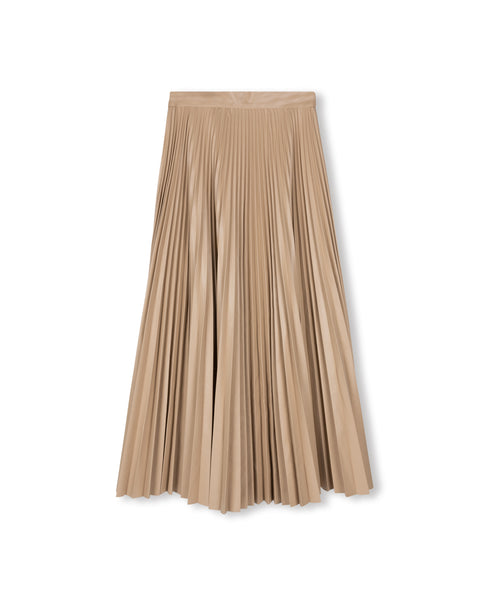 Nostalgia Doby Leather Pleat Skirt