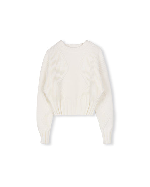 Slate Chunky Knit Zigzag Sweater
