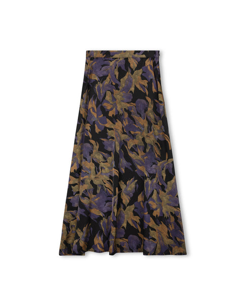 Begonia Floral Silk Skirt