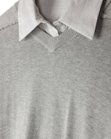 Shift Knit Vneck Seam Sweater