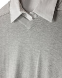 Shift Knit Vneck Seam Sweater