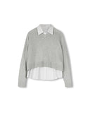 Shift Knit Vneck Seam Sweater
