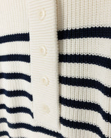 Beige Stripe Cotton Sweater