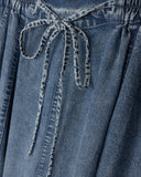 Slate Belle Drawstring Midi Skirt