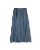 Slate Belle Drawstring Midi Skirt