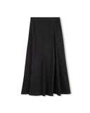 Slate Denim Panel Belted Skirt