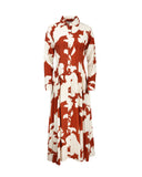 Georgette Printed Chiffon Pleated Dress