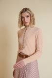 Begonia Metallic Squiggle Cardigan