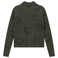 Ginger Circle Design Vneck Sweater
