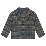 Space Grey Plaid Boys Jacket