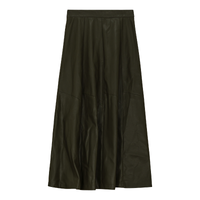 Versatile Panel Leather Skirt