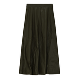 Versatile Panel Leather Skirt