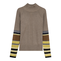 QEW Turtle Neck Cable Combo Sweater