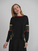 Marjun Side Slit Abstract Sweater