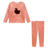 Mocha Apple Velour Pajamas