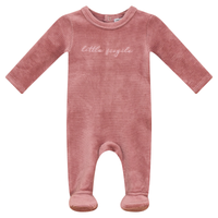 Little Fragile Rib Velour Footie