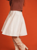 Aspect Stretch Leather Pleated Skirt