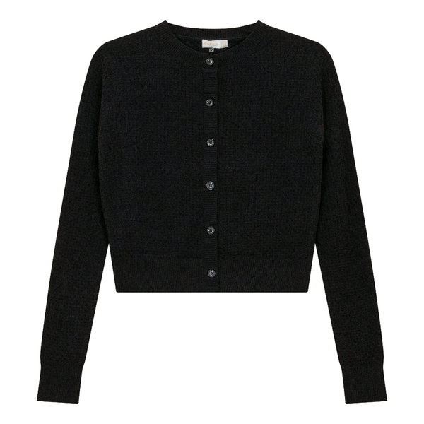 Aspect Textured Rib Knit Crop Cardigan