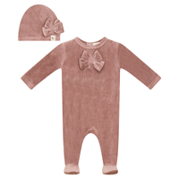 Bebe Bella Bow and Beanie Footie Set