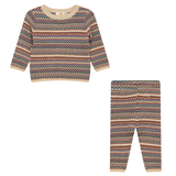 Apricot Multicolor Knit Boys Set