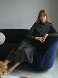 Midi Wool Shirt Dress
