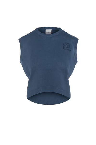 Milan Italy Embroidery High Low Vest