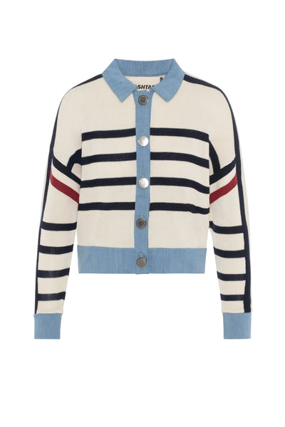 Hashtag Stripe Cardigan