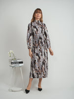 The Norway Club Velour Print Dress