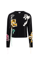 Dot Flowers w String Sweater