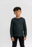 Hopscotch Knit Cable Vneck Sweater
