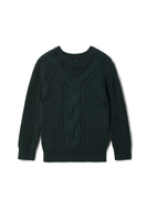 Hopscotch Knit Cable Vneck Sweater