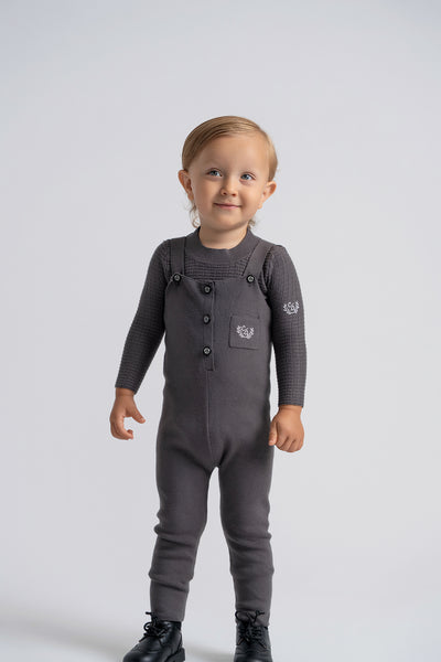 Charlotte & George Knit Front Button Overall
