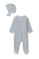 Bebe Bella  Pompom Footie w/ Bonnet and Blanket