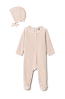 Bebe Bella  Pompom Footie w/ Bonnet and Blanket
