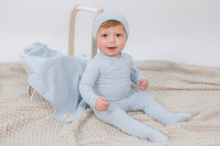 Bebe Bella Embossed Diamond Rocking Horse Wrap Footie w Hat
