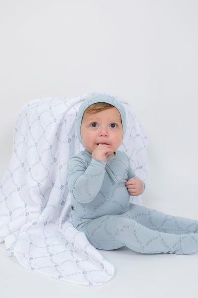 Bebe Bella Footie w Hat and Blanket