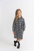 Space Grey Print Dress