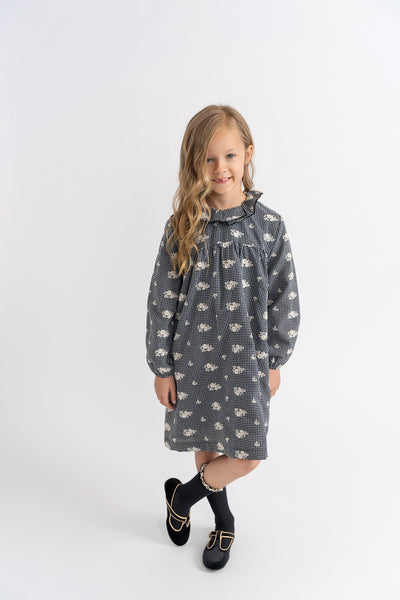 Space Grey Print Dress