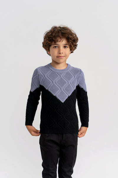 Mr. Mr. 2 Tone Sweater w/ Big Diamonds