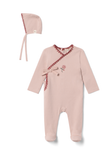 Bebe Bella Small Embroidery Footie w Bonnet