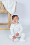 Bebe Bella Small Embroidery Footie w Bonnet
