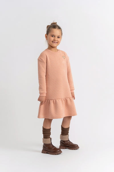 Puddles Heart Textured Dress