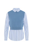 Noni Stripe Blouse w Vest