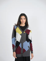 Birt UK Color Block Print Cardigan