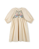 Lilou Floral Embroidered High Waisted Dress