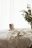 Lilette Geo Floral Embroidered Footie, Hat, Blanket Layette Set