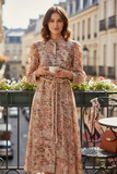 Lola Pink Printed Rope Belt Dress