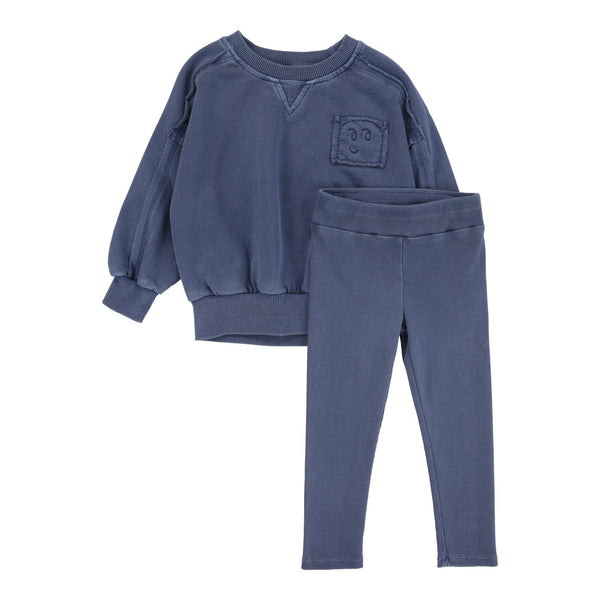 Lil Legs Wash Boys Sweatshirt Set