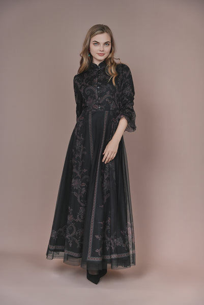 Blue Perla Paisley Dress